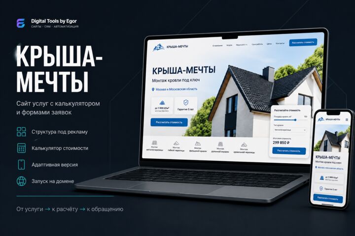 Разработаем сайт для бизнеса под заявки, рекламу и аналитику