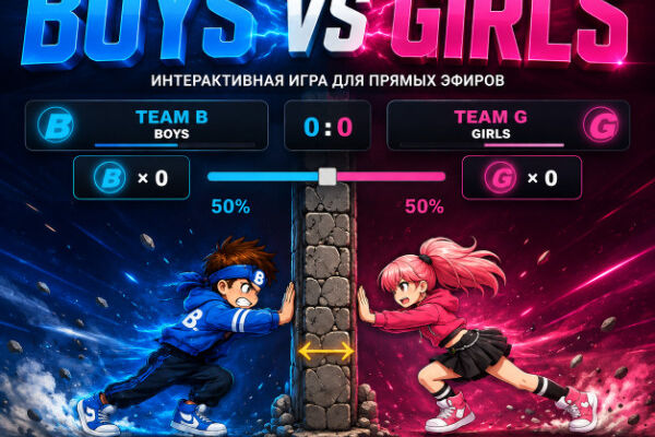 Boys vs Girls — интерактивная игра для TikTok Live