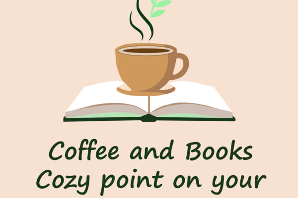Логотип магазина кофе и книг