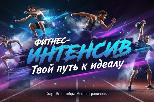 Дизайн рекламного баннера для фитнес-интенсива