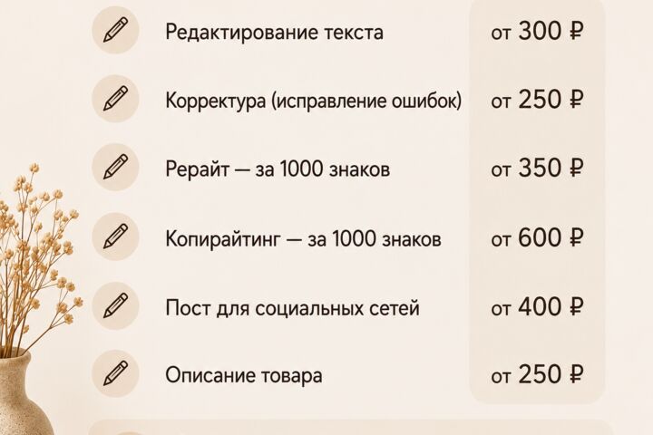 Копирайтинг / Редактура