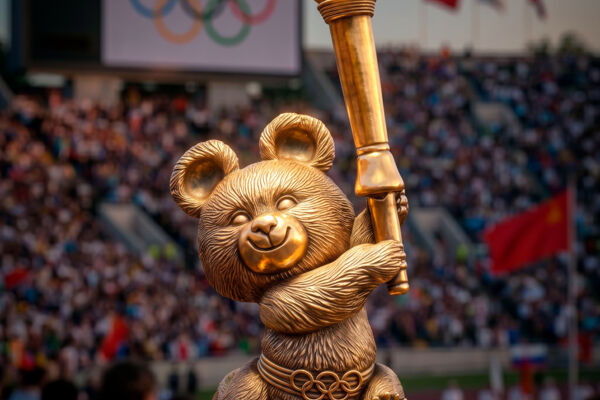 Олимпийский Мишка с факелом (Olympic Bear with a torch)