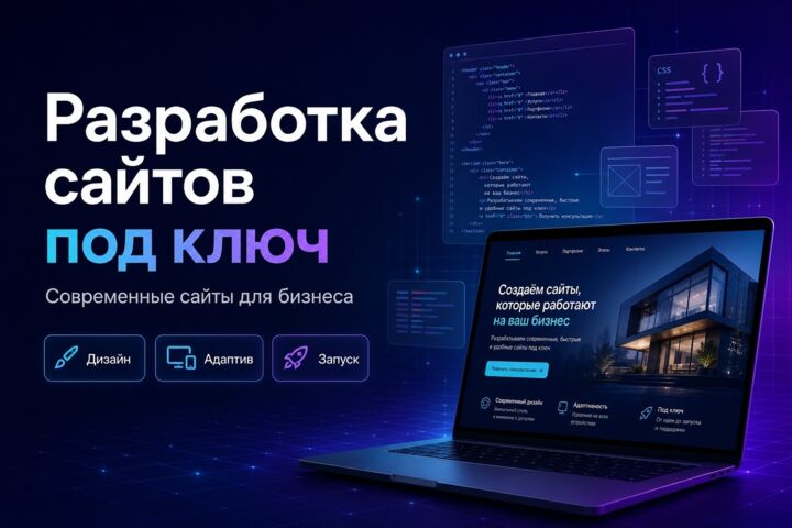 Разработка сайтов и CRM-систем любой сложности под ключ с нуля
