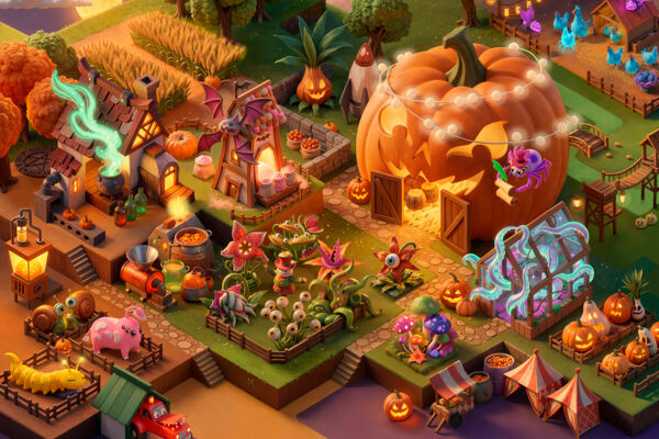 2D game "Halloween Farm"