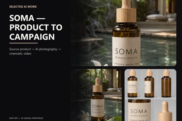 ИИ / AI product-реклама SOMA — предметная съёмка и beauty-видео