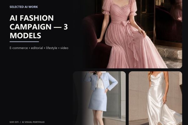ИИ / AI fashion-кампания — 3 модели, e-commerce и editorial