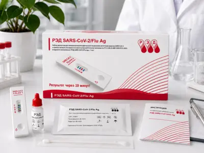 Разработка дизайна упаковки для тест-набора РЭД SARS-CoV-2/Flu Ag для иммунологического выявления антигенов вирусов SARS-CoV-2 и гриппа типов A и B.