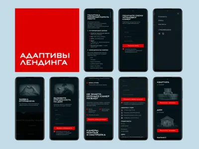 Адаптивная версия лендинга видеонаблюдения