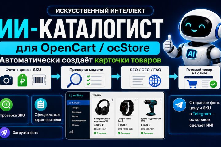 ИИ-каталогист для OpenCart/ocStore — автоматическое создание товаров