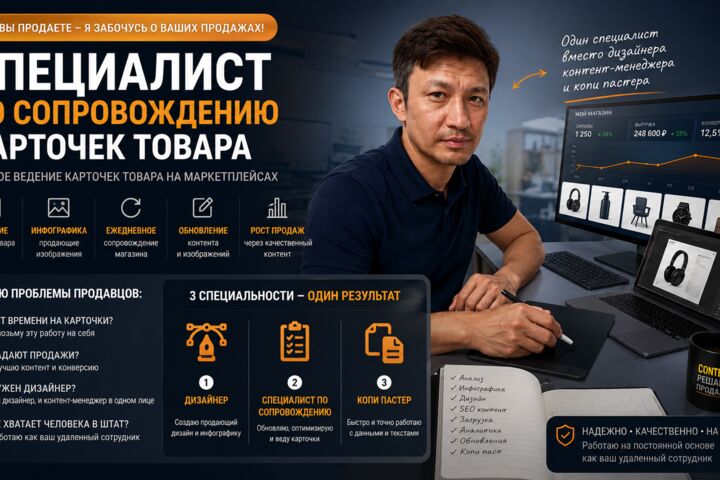 Оформление карточки товара: инфографика + описание