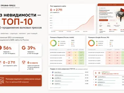 Из невидимости — в ТОП-10: SEO-продвижение валковых прессов