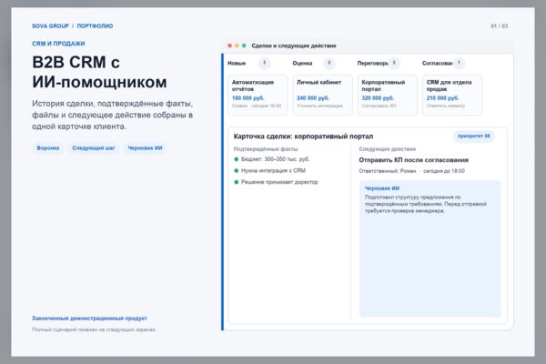 B2B CRM с AI-приоритетом