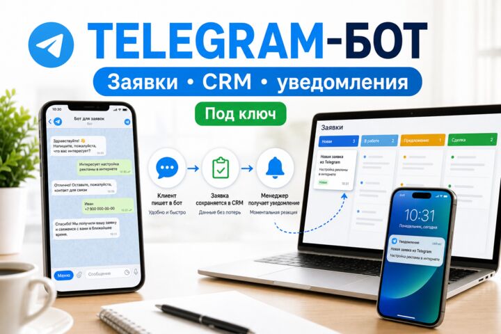Telegram-бот для заявок с CRM и уведомлениями