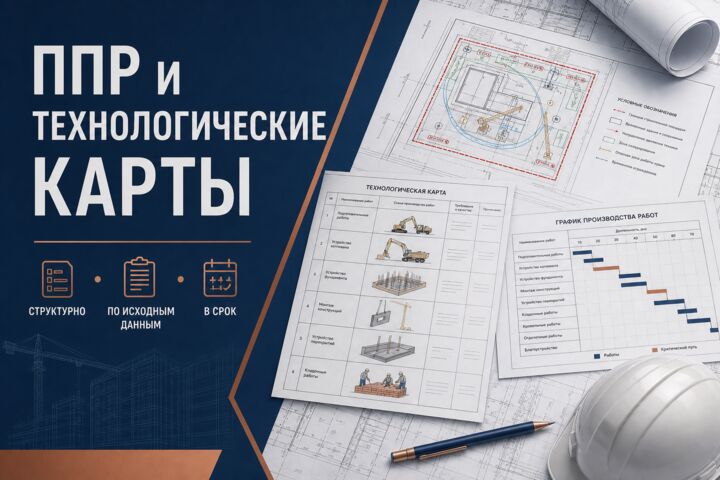 Подготовлю ППР или технологическую карту по исходным данным
