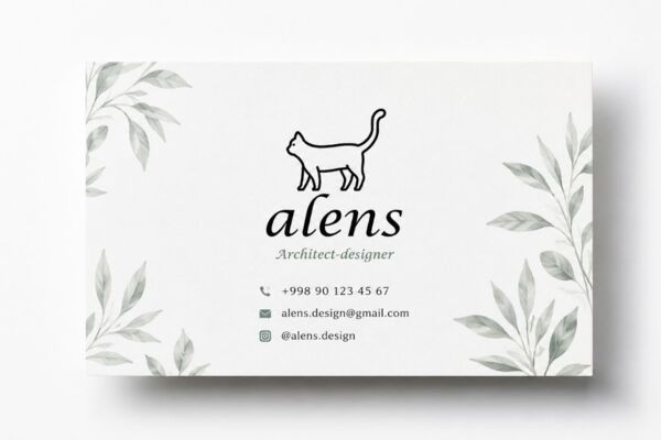 Фирменный стиль и айдентика для архитектора-дизайнера ALENS