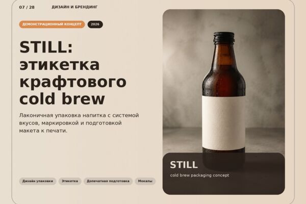 STILL — этикетка и упаковка cold brew