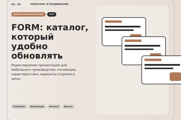 FORM — презентационный каталог мебели в PowerPoint