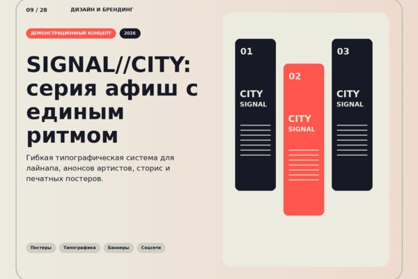 SIGNAL//CITY — серия афиш музыкального события