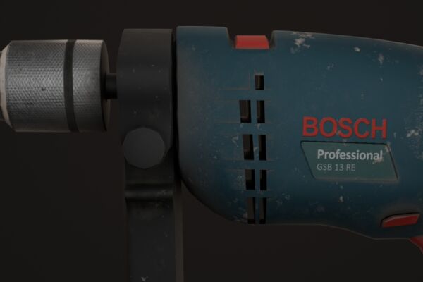 Дрель Game-Ready 3D ассет