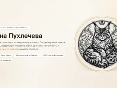 Светлая презентация услуг AI-дизайнера для заказчиков
