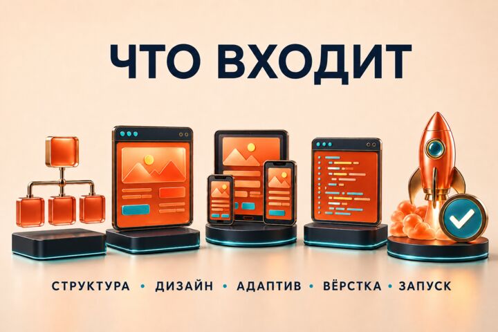 Создам сайт-визитку под ключ: дизайн, вёрстка и запуск
