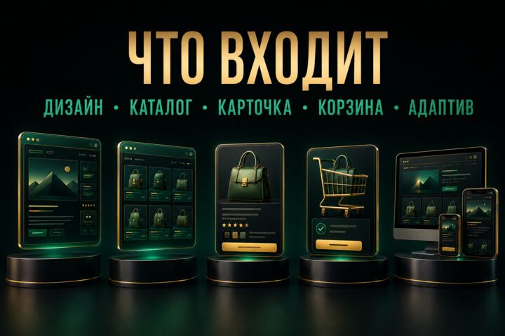 Создам небольшой интернет-магазин: дизайн, каталог и корзина