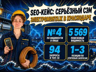 SEO-продвижение электромонтажной компании: 94 запроса в ТОП-10