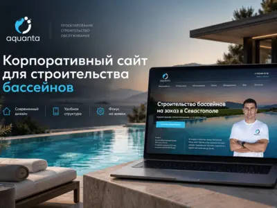 Сайт для компании по строительству бассейнов Aquanta