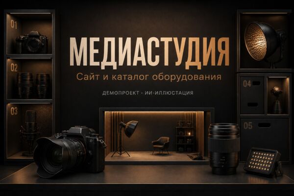 Сайт медиастудии и каталог оборудования — демопроект