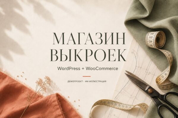 Магазин цифровых выкроек на WordPress и WooCommerce — демопроект