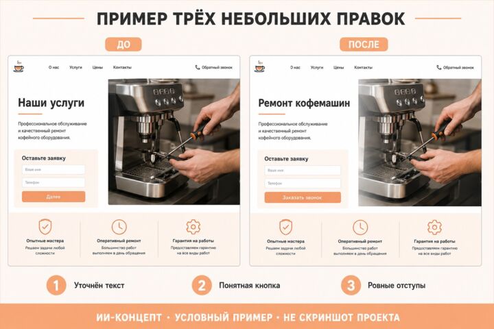 Внесу до 3 небольших правок на странице WordPress или Tilda