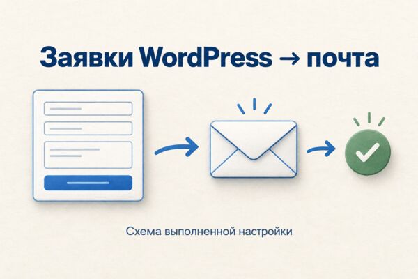 Настройка заявок из формы WordPress на почту — выполненный заказ