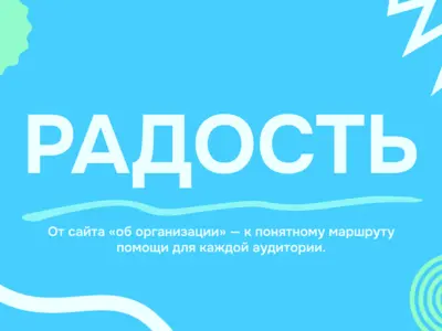 РООИ «Радость» — от устаревшего сайта к новой цифровой структуре