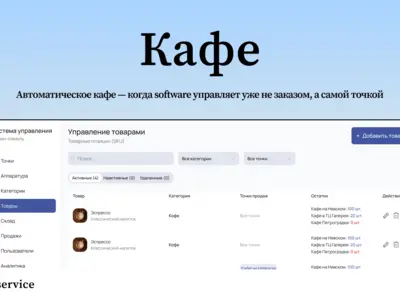 Автоматическое кафе — когда software управляет уже не заказом, а самой точкой