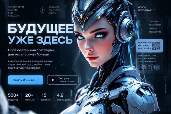 Разработка сайта-визитки для образовательной платформы