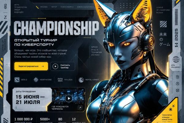 Разработка сайта-визитки для турнира