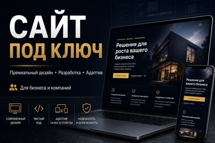 Разработаю кастомный сайт для бизнеса под ключ | 007-A