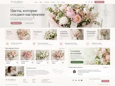 ИИнтернет-магазин цветов Fiori с каталогом и доставкой