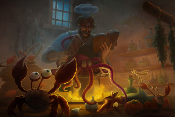 Иллюстрация " Escape from the chef" и другие работы