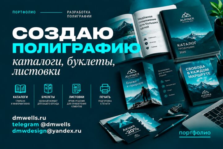 Полиграфия, стиль, логотип. 12+ лет. Узнаваемый и информативный дизайн