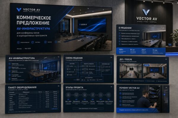 VECTOR AV — дизайн коммерческой презентации