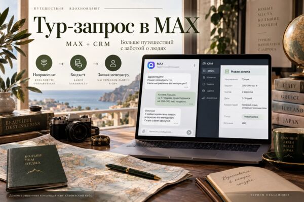 MAX-бот для турагентства — схема заявок в CRM