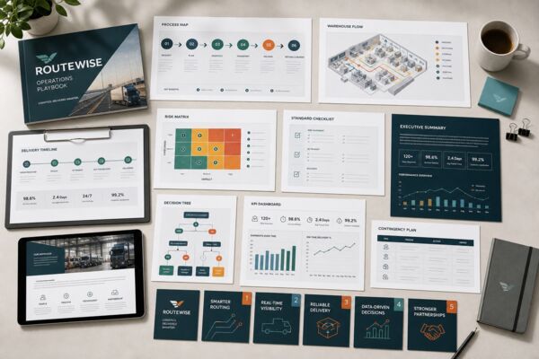 ROUTEWISE — концепция инфографики логистических процессов