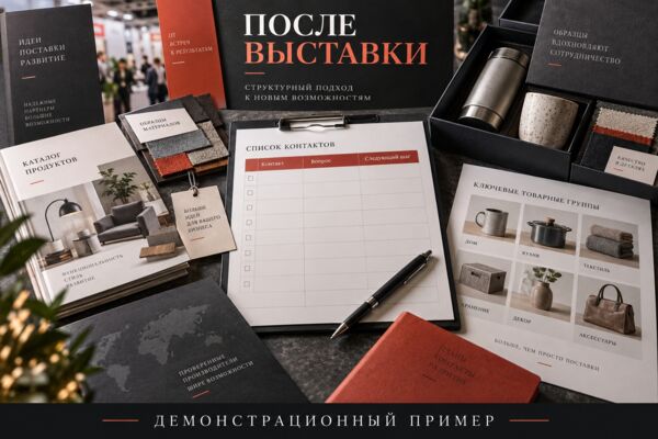 Работа с поставщиками после выставки — демонстрационная схема