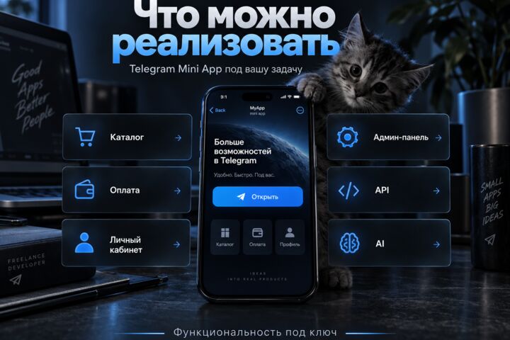 Разработаю Telegram Mini App под ключ