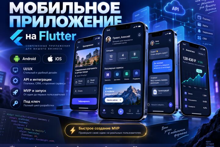 Разработаю мобильное приложение для Android на Flutter
