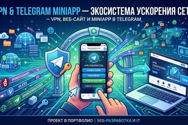 VPN & Telegram MiniApp — экосистема ускорения сети (VPN, веб-сайт и MiniApp)