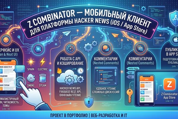 Z Combinator — мобильный клиент для платформы Hacker News (iOS / App Store)