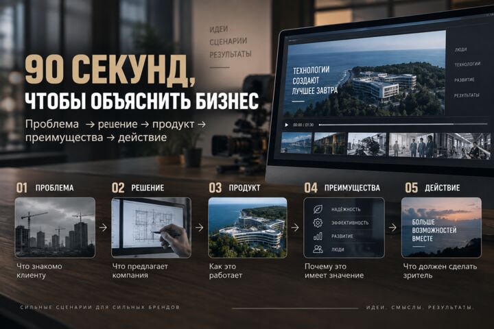 Напишу сценарий корпоративного, рекламного или презентационного ролика