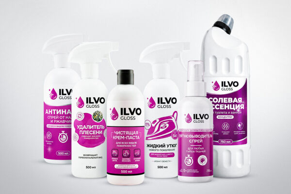 Дизайн этикеток линейки бытовой химии Ilvo gloss😍